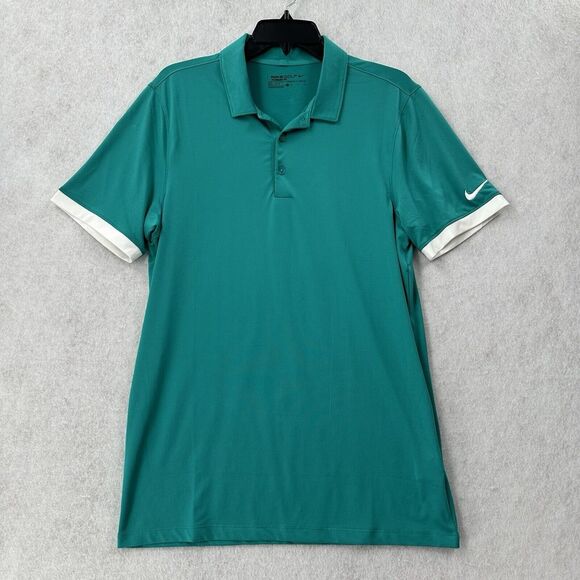 Nike Golf Icon Polo Shirt Mens SMALL‎ Teal Green 725524-352 Performance - Picture 1 of 9